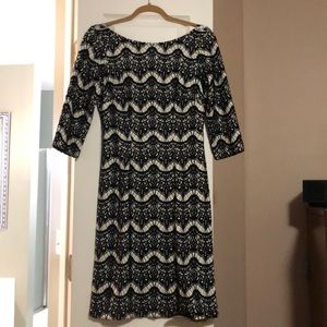 Lilly Pulitzer lace black and white dress size S